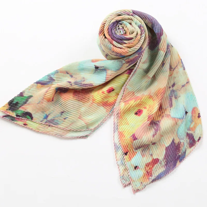 Сезон 2022, платье чонсам, шаль, газовый шарф miяка, модный двойной длинный шарф с принтом