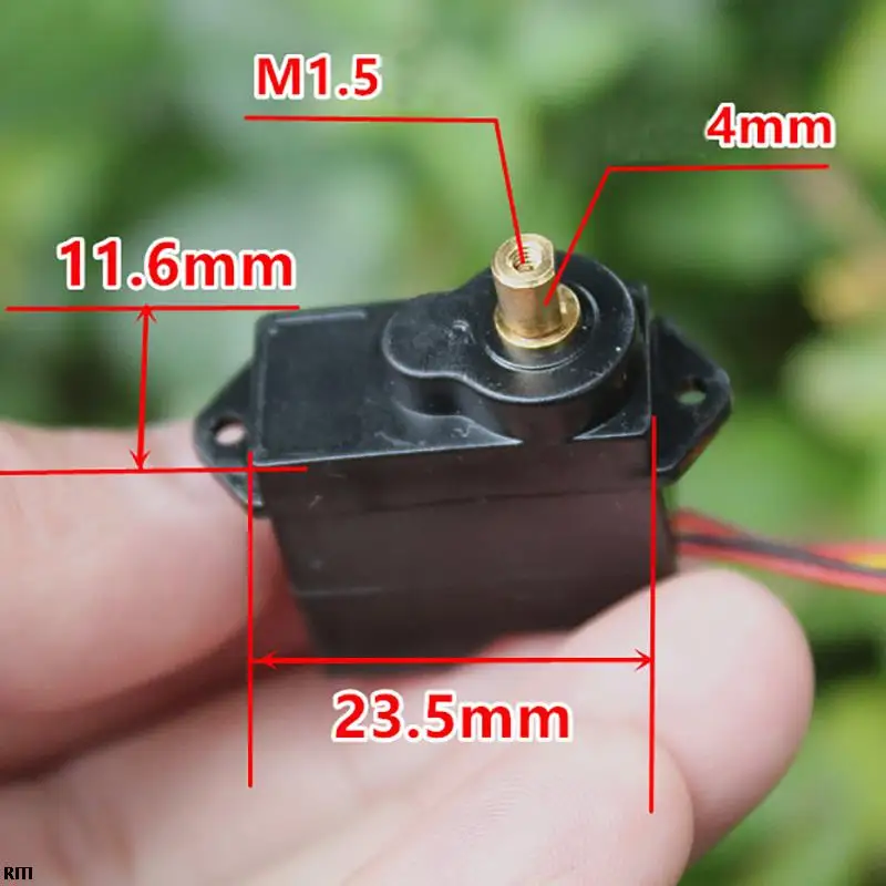 

DC 3V-6V Micro Mini M10 Motor Gearbox 12g Metal Steering Gear 360 Degree for Climbing Car Servo Five-wire Without Drive Plate