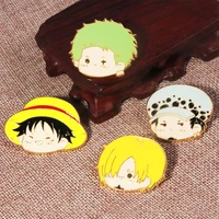 new anime one piece character brooch cartoon avatar cute luffy souvenir badge japan jewelry clothes backpack pin gift wholesale