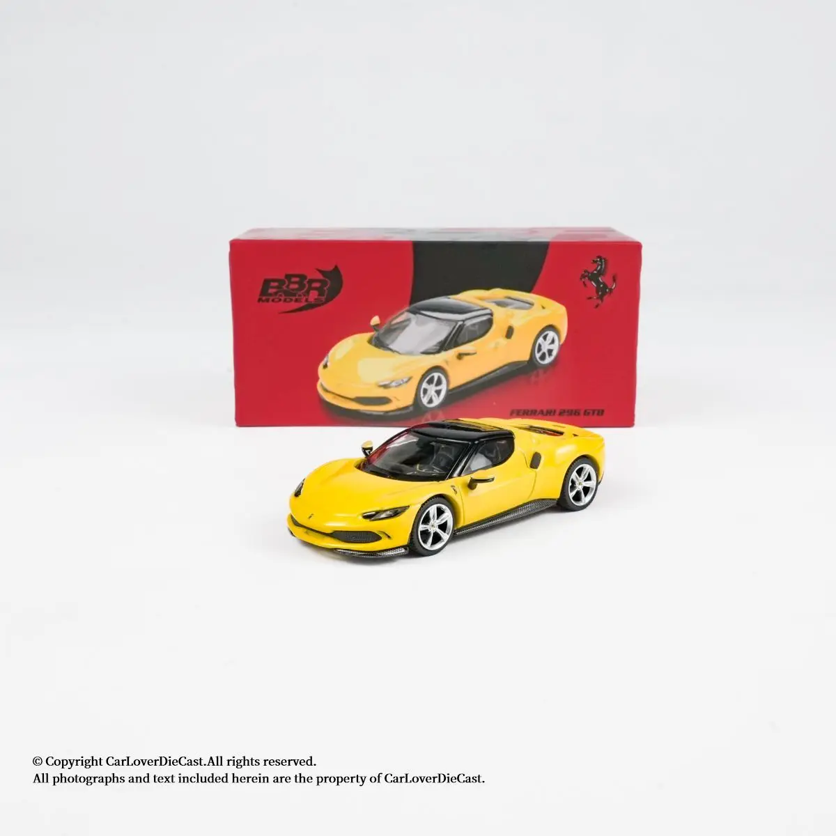 Фото Литая под давлением модель автомобиля из сплава BBR в масштабе 1:64 Ferrari 296 GTB Giallo Modena №1