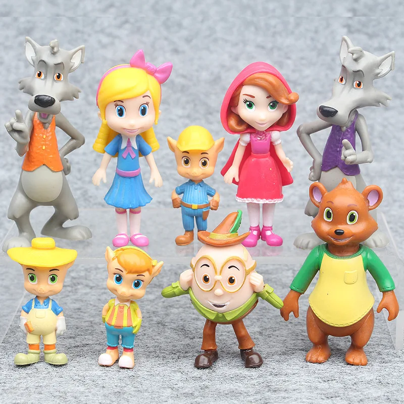

9 hand-made toy dolls around animation Bear Goldie Goldilockss