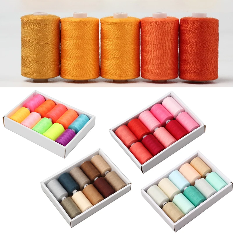 

New 10 Spools/Lot 1000 Yards Polyester Thread For Sewing & Quilting,High Quality Sewing Thread Suitable For Needlework & Machine