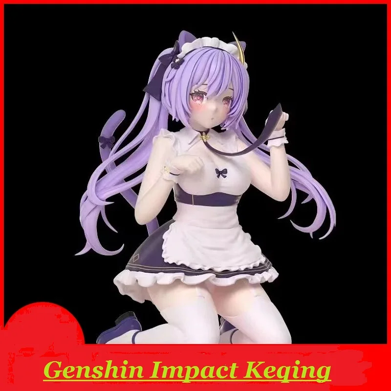 

Аниме Фигурка Genshin Impact Keqing Cat Ear Maid, сексуальная девушка, ПВХ экшн-фигурка, игрушки, Коллекционная модель куклы, 28 см