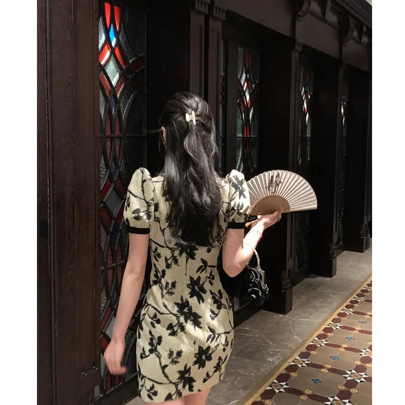 

Лето 2022 в китайском стиле Ципао приталенное элегантное платье А-силуэта дизайнерское ретро платье Модные свадебные платья