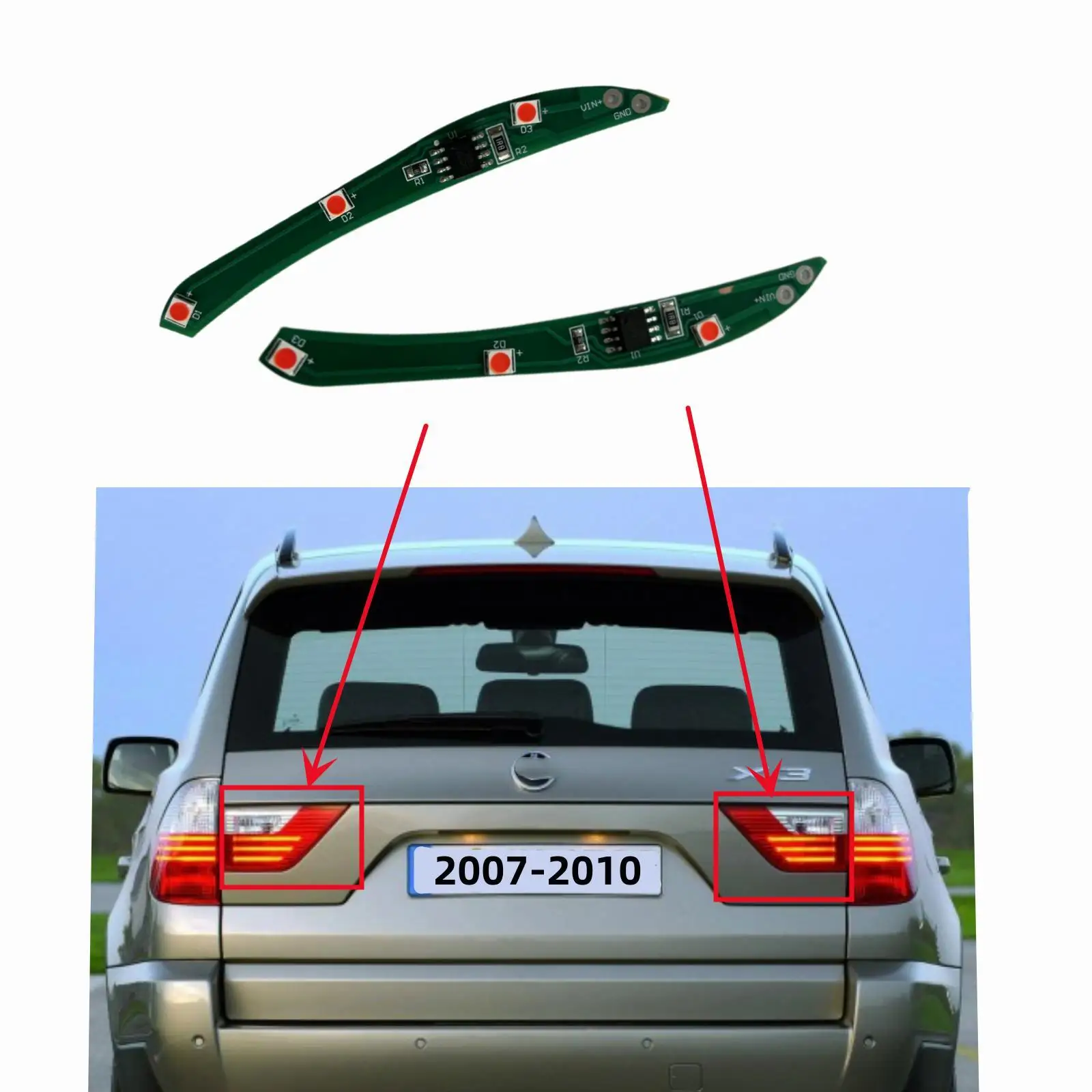 

Новые чип-платы для ремонта задних фонарей для BMW X3 E83 LCI 2006-2010 7162209 7162210 7162213 7162214 Лампа с чипами внутреннего и внешнего заднего фонаря