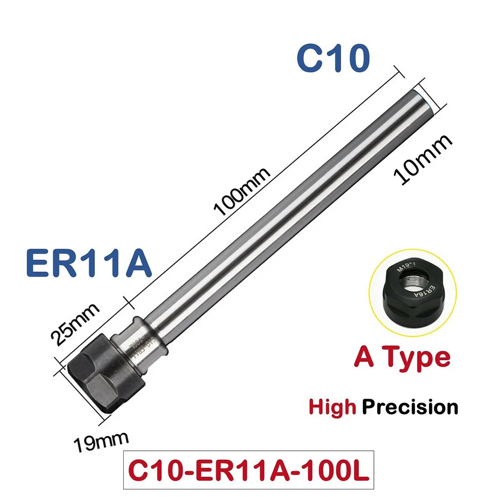 

Straight Shank Extension Rod Collet Chuck C8-ER8A C10-ER8A C12-ER8A C16-ER11A C20-ER11A C20-ER16A C20- ER20A C25-ER16A C25-ER20