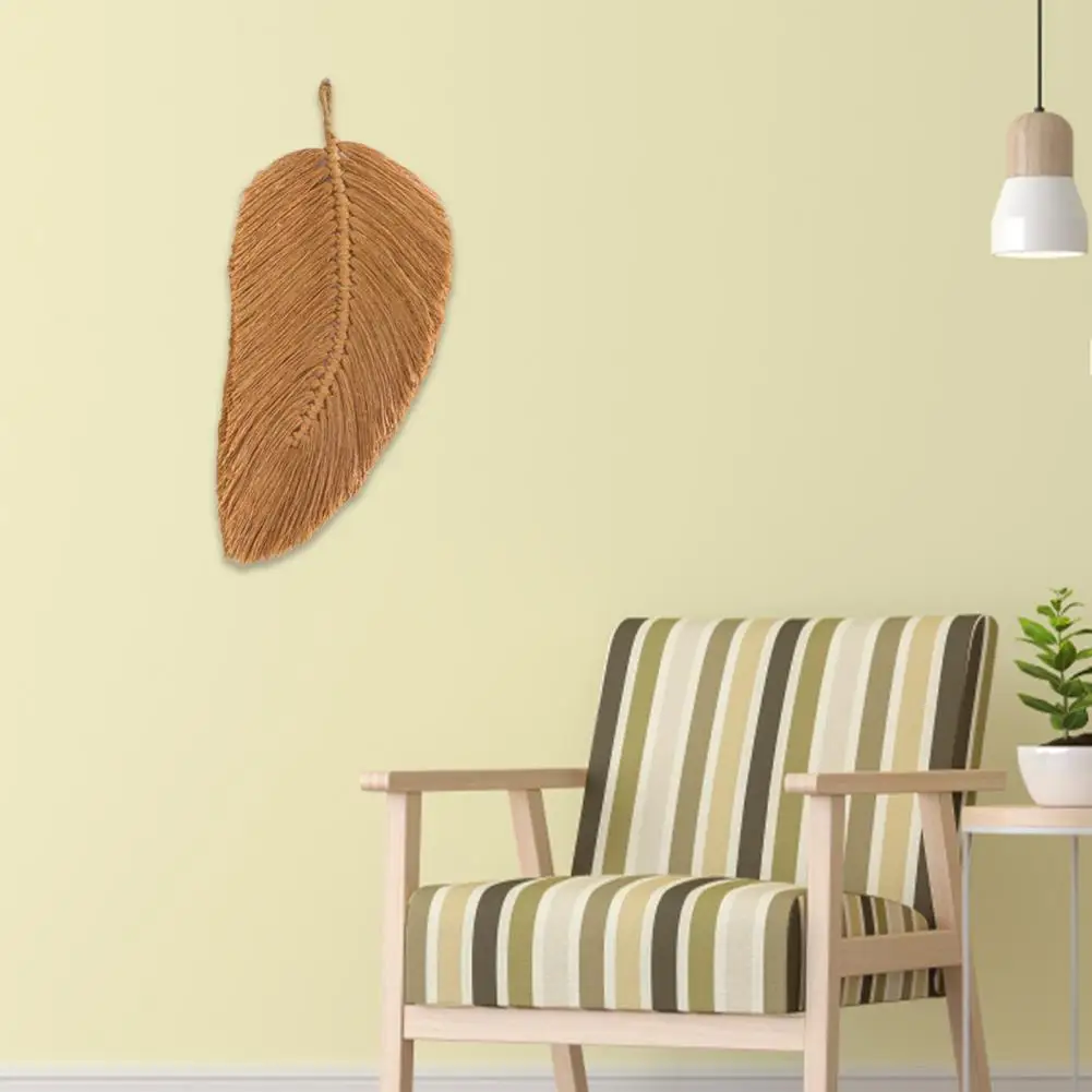 

Wall Hanging Feather Durable Macrame Wall Hanging Feather Pendant Lightweight Ornaments Tapestry