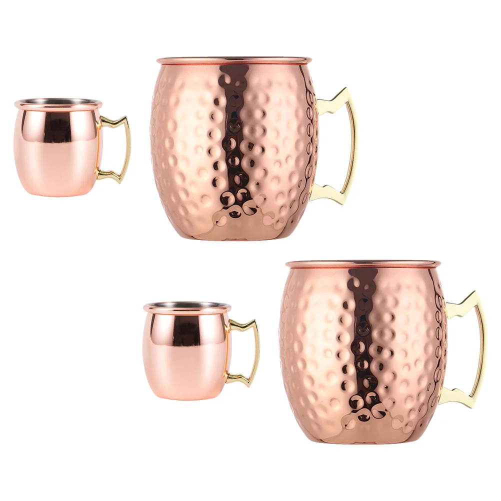 

4Pcs Practical Stainless Steel Beer Mugs Coffee Cocktail Cups for Party