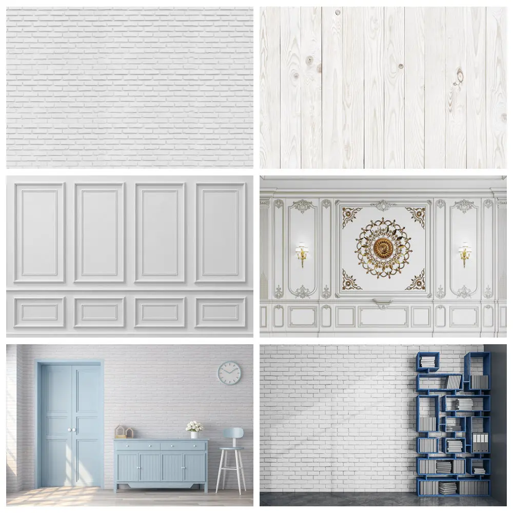 

Pure White Wall Backdrops for Photography MOON.QG Home Room Interior Photo Backgrounds Children Birthday Party Decoration Props