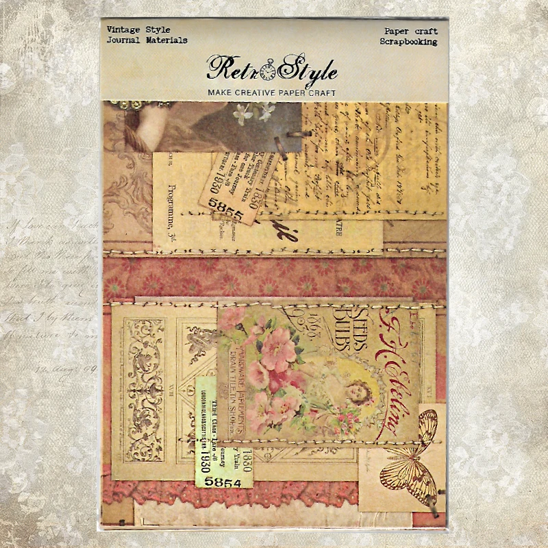 

Panalisacraft 30sheets Big size Vintage Style Scrapbooking patterned paper Fancy Premium Card Pack Light weight Craft Paper Card