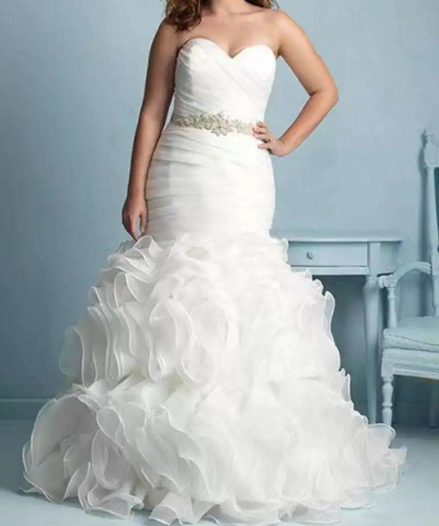 Свадебное платье Well Desigh Sweetheart с поясом из бисера и длинными рукавами куртка Robe De