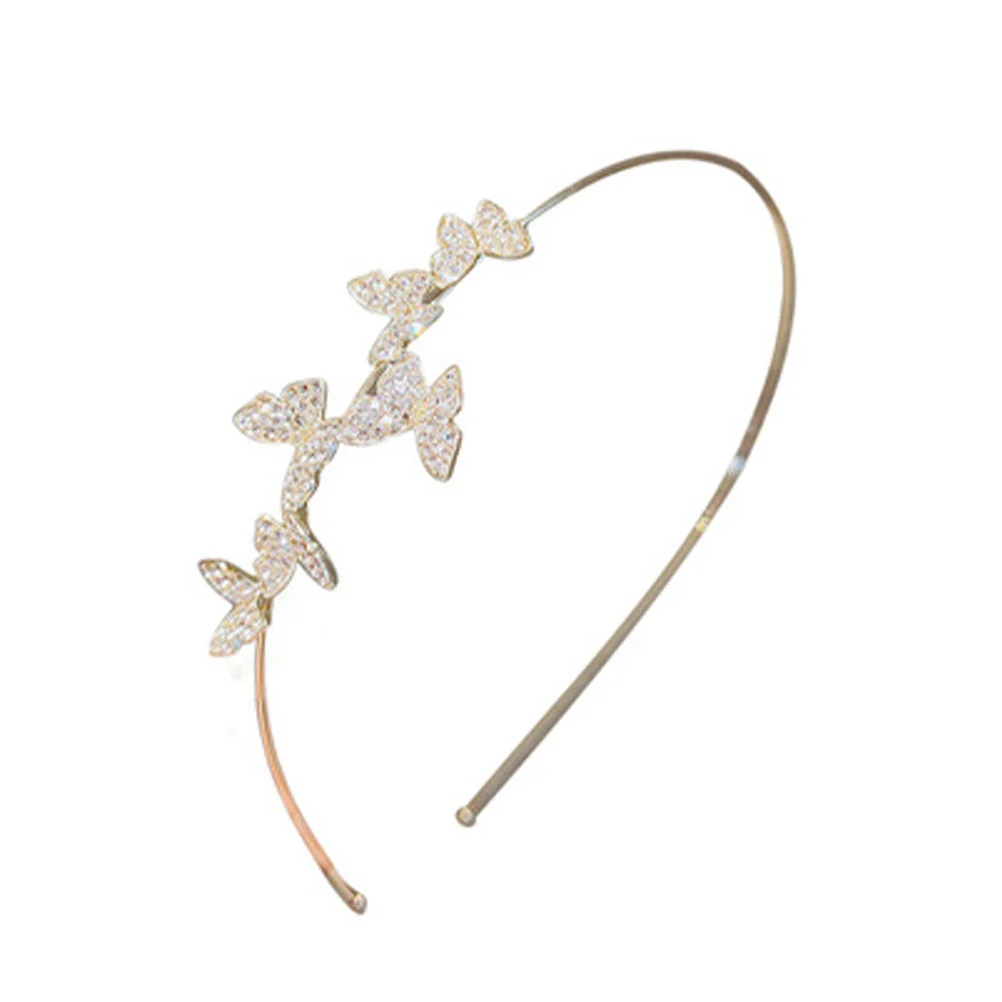 

Headband Hair Accessories Exquisite Decor Stylish Hairband Face Wash Ornament Alloy Hoop Gold Rhinestone Trim