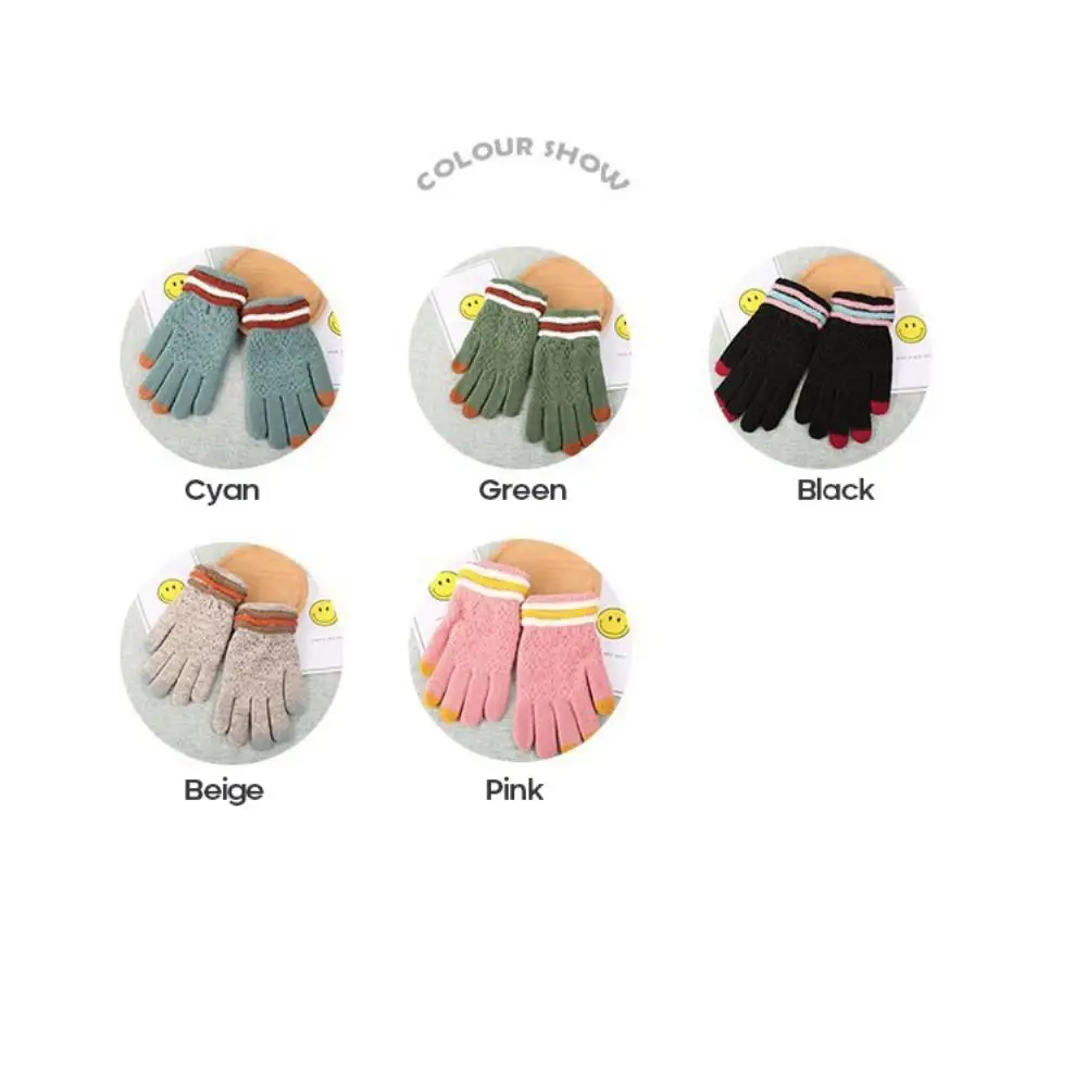 

Women's Knitted Cashmere Winter Gloves Anti-skid GEL Touch Screen Gloves Summer Thin Riding/Driving/Mountaineer Gloves