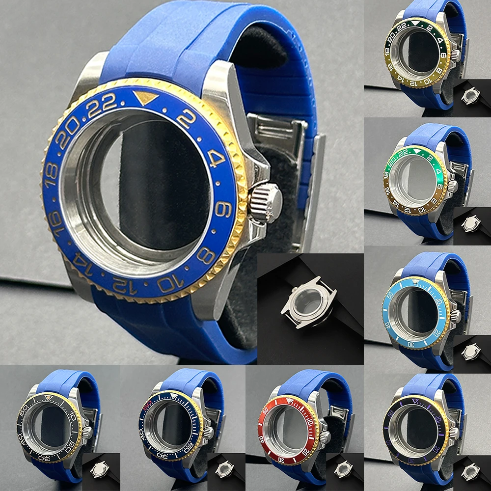 Часы Oyster style GMT SUB с циферблатом 28 5 мм устойчивые к царапинам сталь 316L керамическим