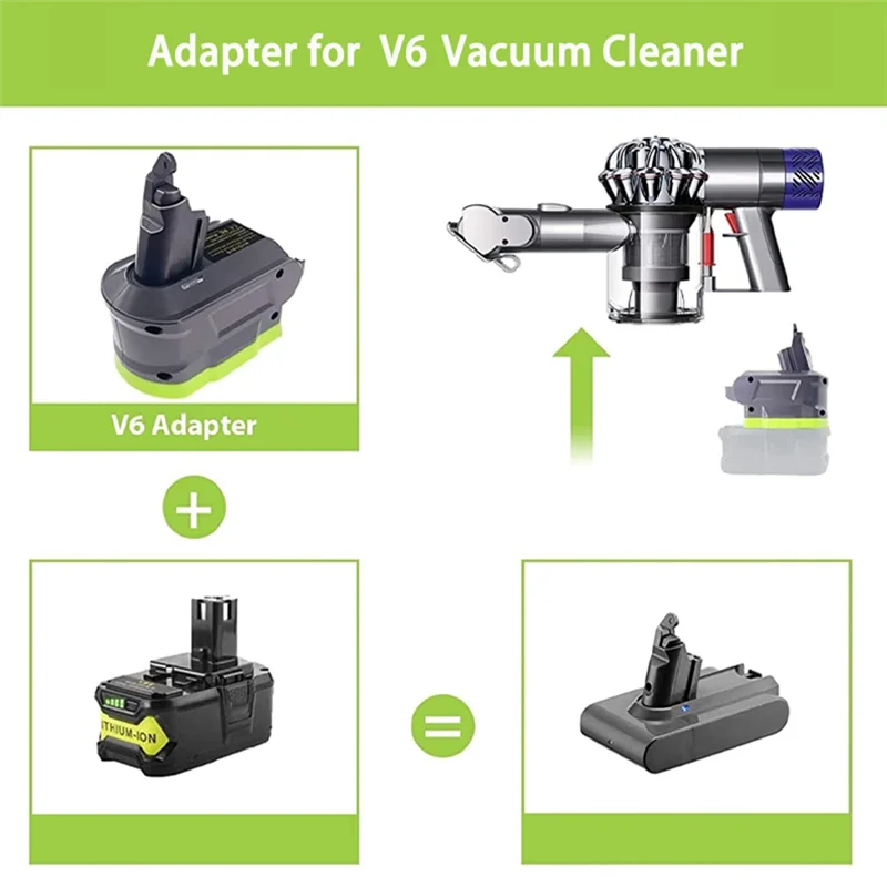 Адаптер RYO18V6 для Ryobi 18 В переходник аккумулятора Dyson V6 адаптер ручного пылесоса P107
