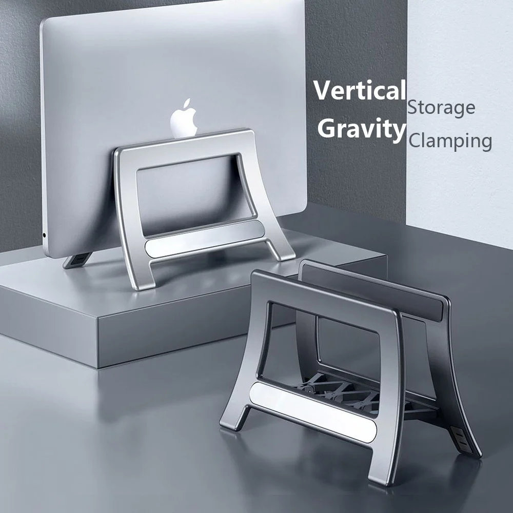 

Vertical Laptop Stand Desktop Notebook Automatic HolderAdaptation Adjustable ABS Plastic Gravity For Macbook Air Pro