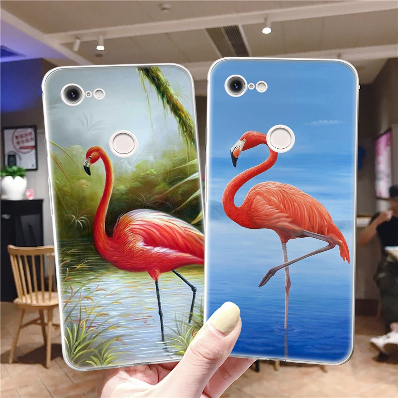 

Flamingo Scenery Coque for Google Pixel 5 4 4a 3 3a 2 XL Soft TPU Silicone Back Phone Cases For Pixel 4XL 5 XL 3XL Covers Fundas