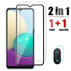 Защитное стекло для Samsung Galaxy A02 M02, Защитное стекло для экрана, пленка для объектива камеры, закаленное стекло для Samsung Galax A02S M02S