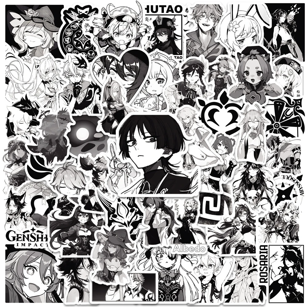 

10/30/50pcs Cool Anime Game Genshin Impact Stickers Laptop Notebook Phone Luggage Skateboard Graffiti Waterproof Sticker Kid Toy