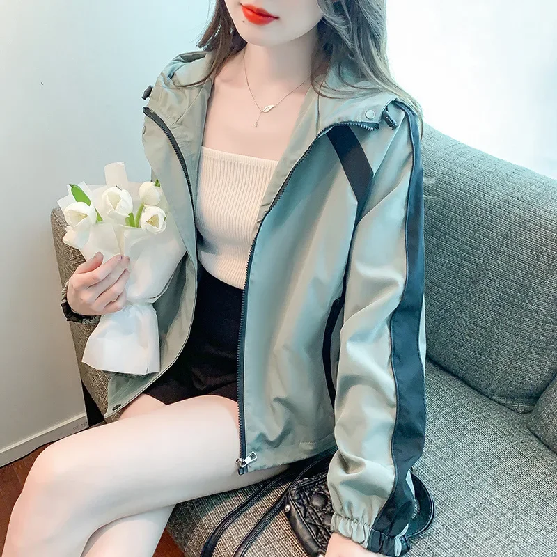 Весна-Осень 2024 новый кардиган с капюшоном в американском стиле женская