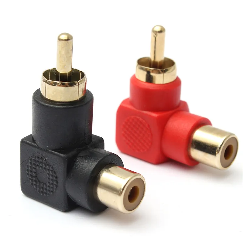 Промышленные переходники RCA 90 градусов штекер под прямым углом M/F угловой