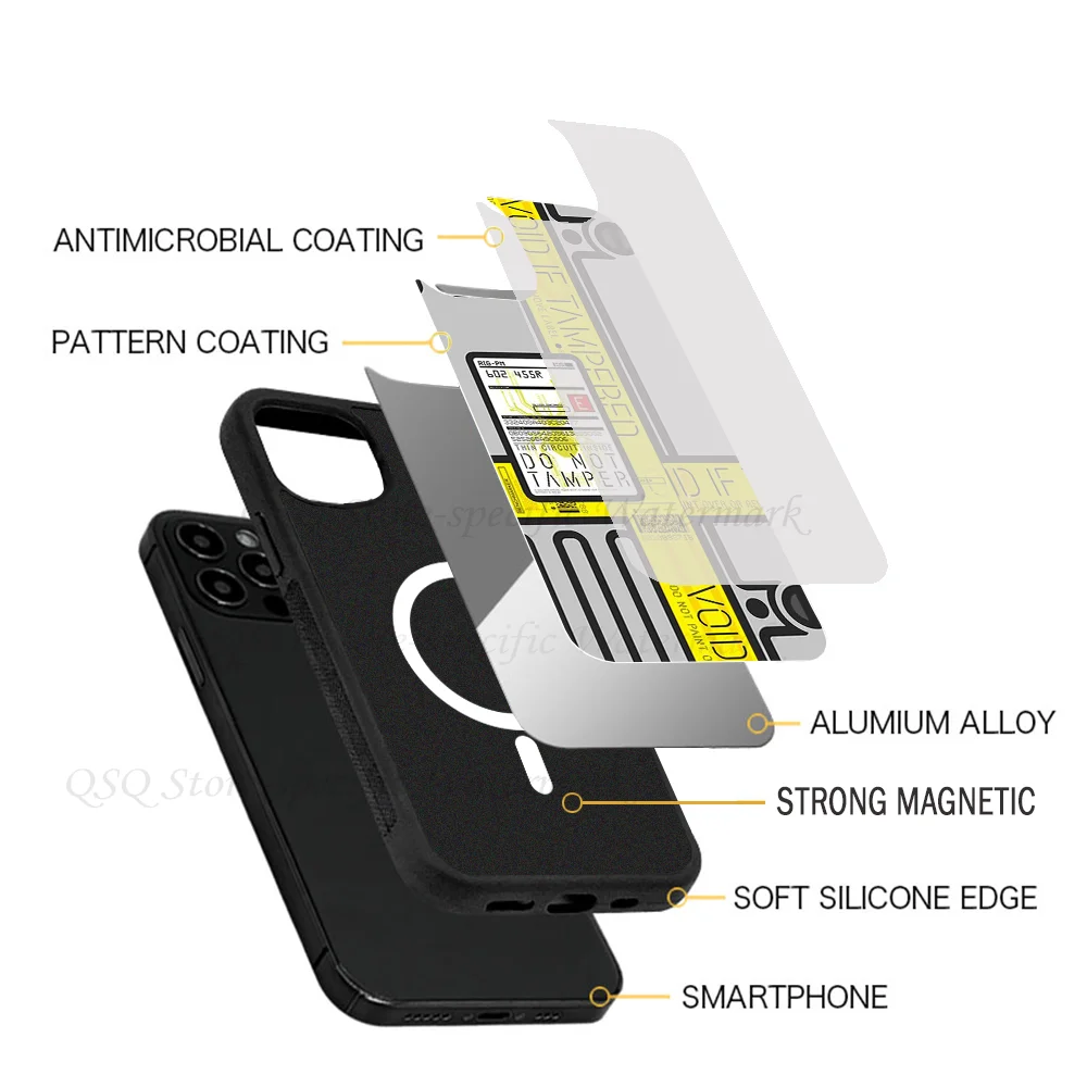 1 шт. чехол для IPhone 15 14 13 Pro Max 11 12 Mini Alex Magsafe