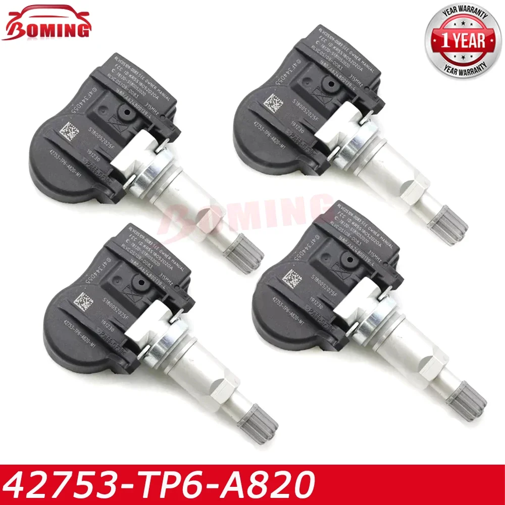 42753-TP6-A820 315 МГц новый автомобильный датчик контроля давления в шинах TPMS для Honda Accord
