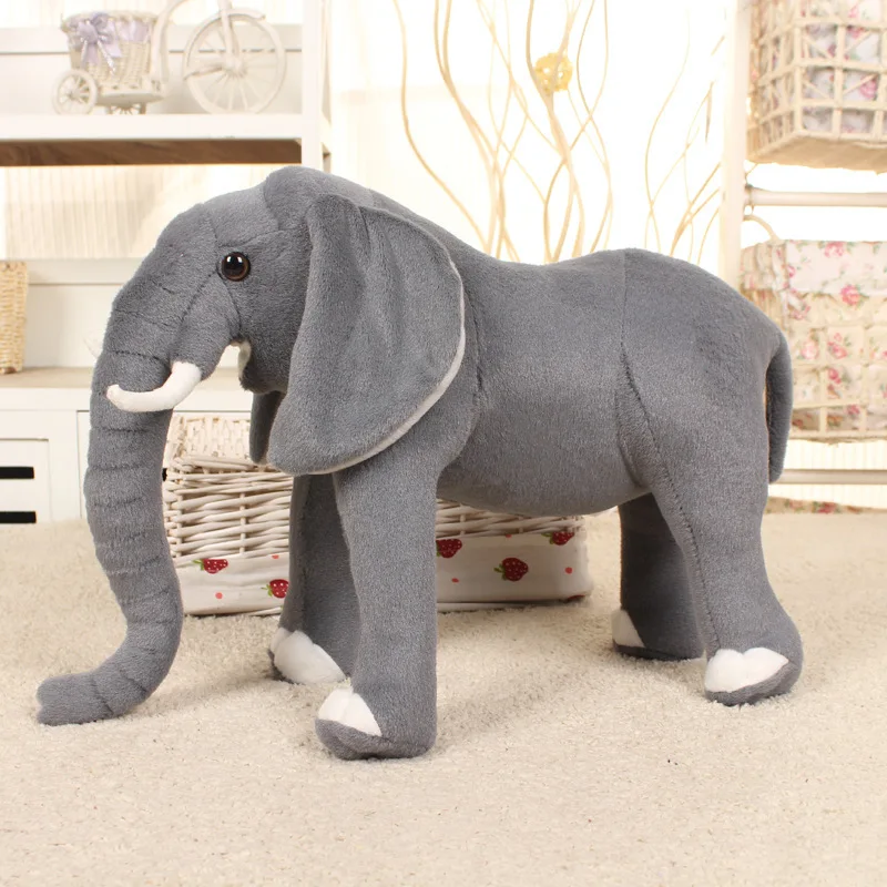 

Simulation 1PC Cartoon Infant Appease Elephant Playmate Calm Doll Baby Appease Toys Standing Elephant Plush Toys Stuffed Toy