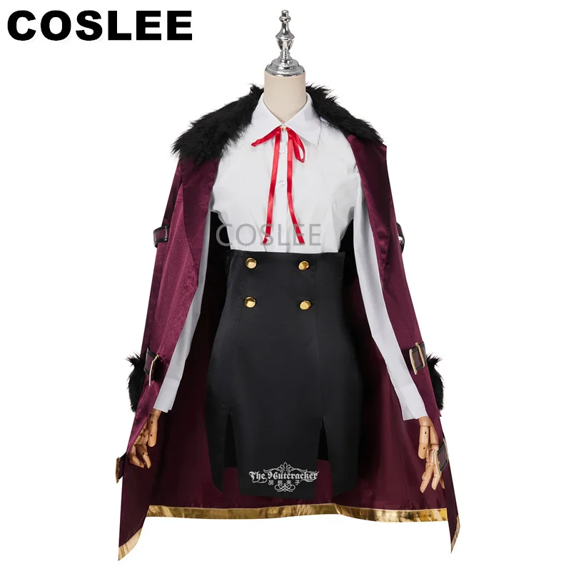 COSLEE Синий Архив Rik Kedah Mijima Aru Косплей Костюм Игровой Униформа Пальто Топ Юбка