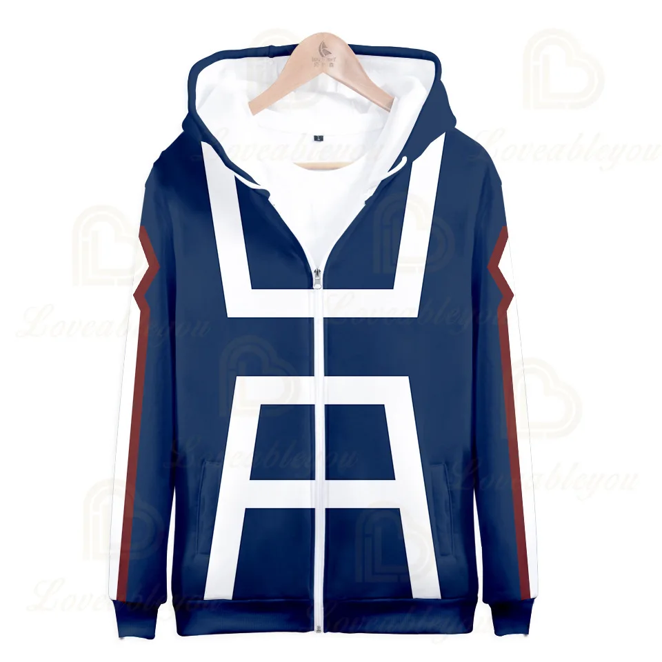My Hero Academia 3D Hoodie Sweatshirts Uniform Men Women Pullover Hoodies School College Style Tops Outerwear Coat Outfit