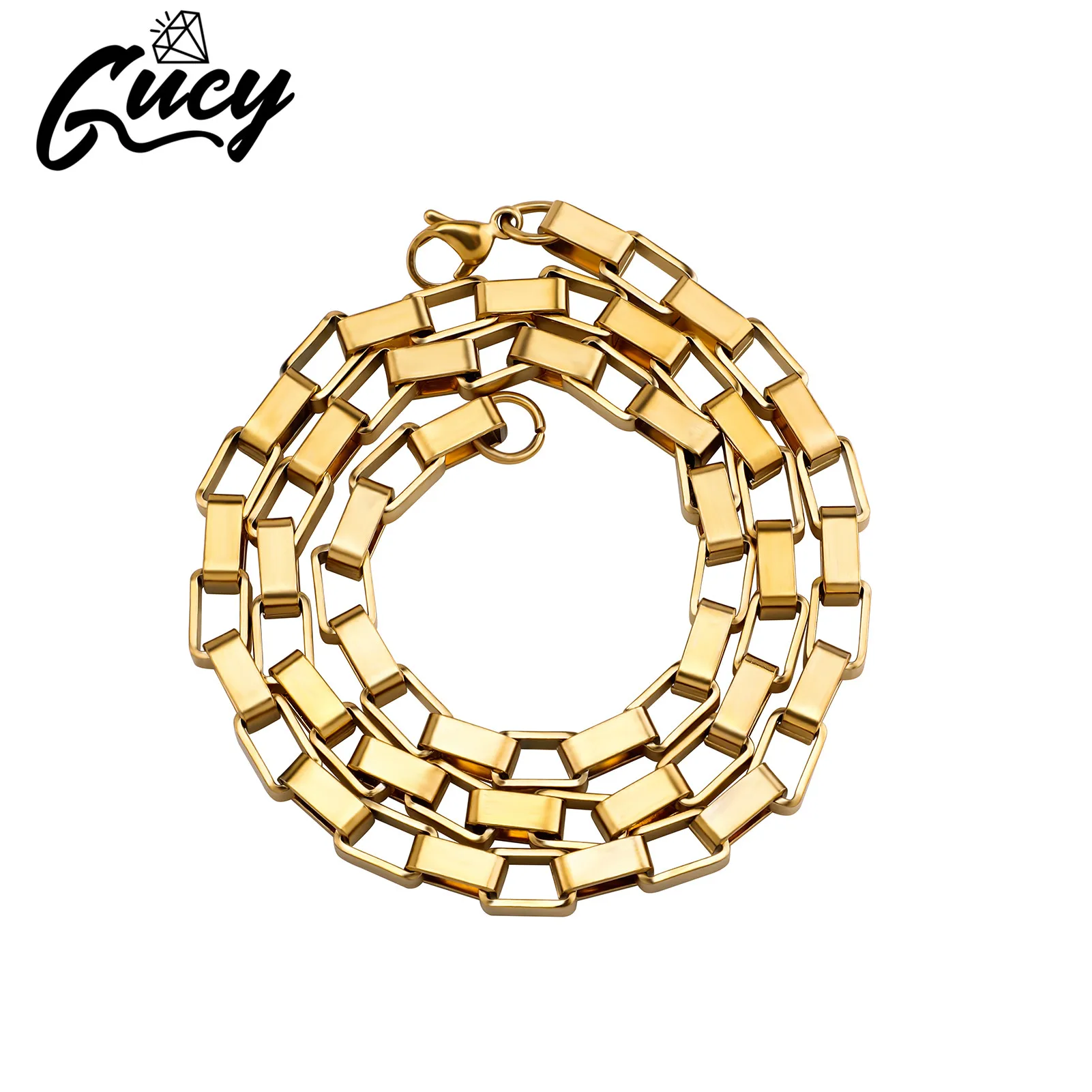 

Высококачественное мужское и женское ожерелье GUCY из нержавеющей стали золотого и серебряного цвета для ювелирных изделий