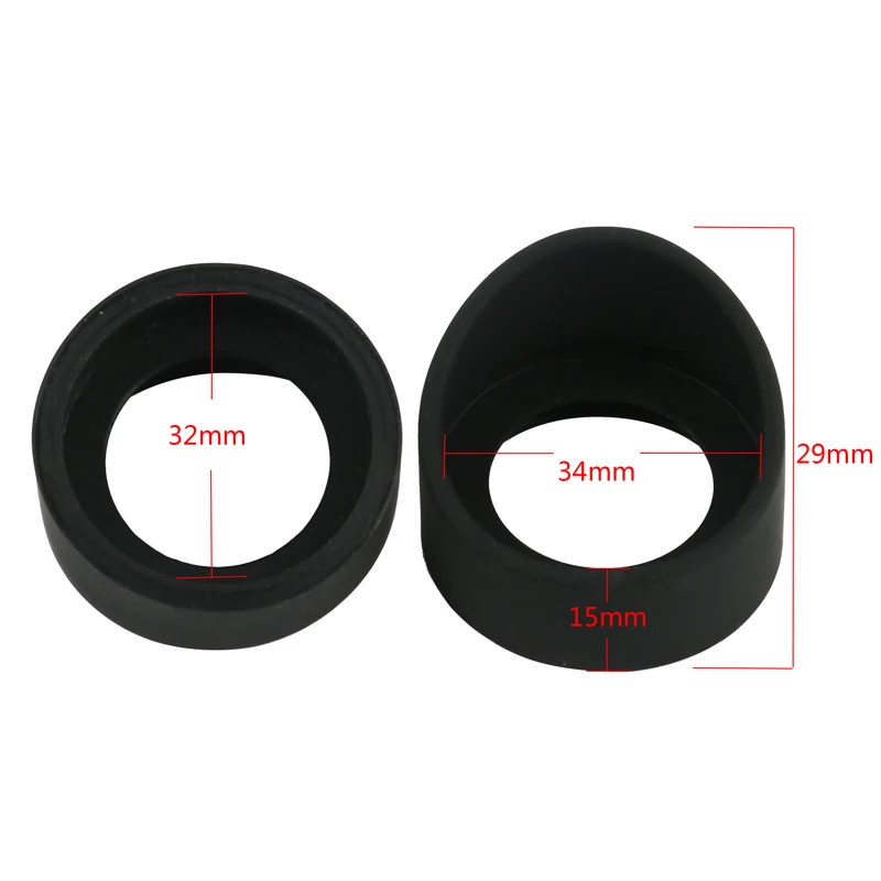 

2Pcs 34mm Diameter Rubber Eyepiece Cover Guards for Stereo Microscope Telescope Eyepiece Caps