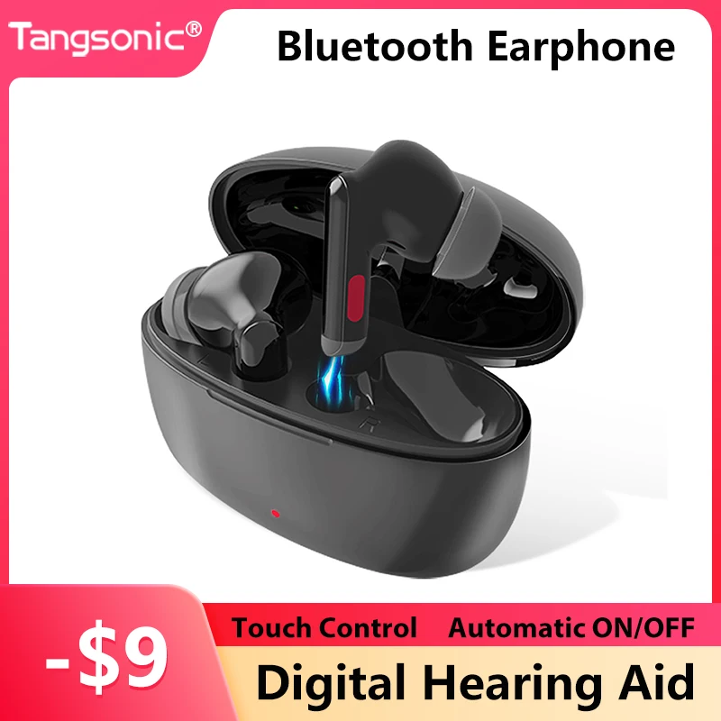 Tangsonic Bluetooth In-ear Hearing Aid For Deafness Men Women Deaf Adults Seniors Noise Cancelling Rechargeable Sound Amplifier