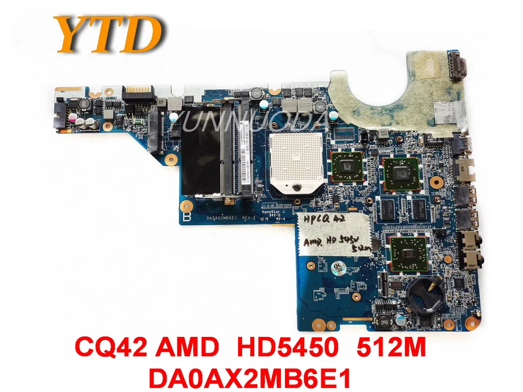 Original for HP  CQ42 laptop motherboard CQ42 AMD  HD5450  512M  DA0AX2MB6E1 tested good free shipping