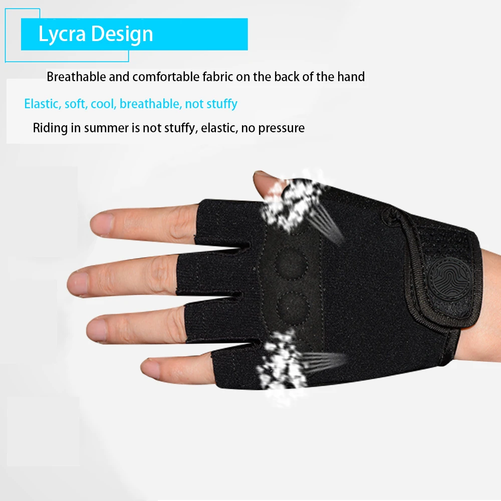 

Triangular Support Palm Half Finger Gloves Wear-resistant Short Finger Gloves Elastic Gloves Non-slip Soft Quick-release Cool