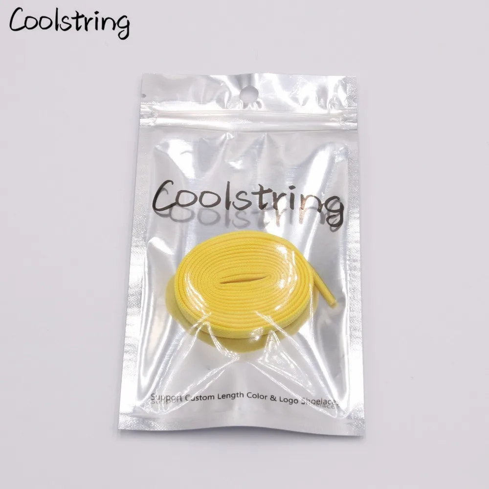 Coolstring 0.7cm Canvas Casual Classical Tape Hollow Double Flat Shoelace Solid Plain Color Lacets For Boots Sneakers Dad Shoes