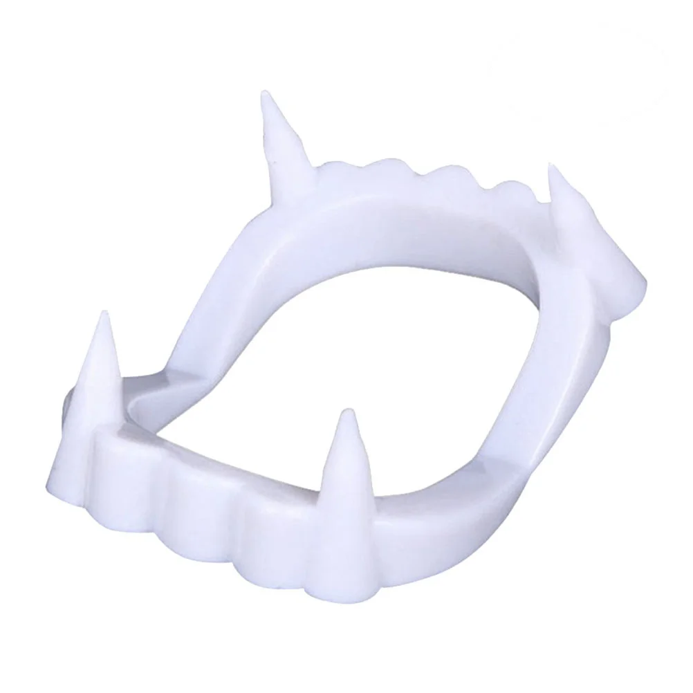 

12Pcs White Teeth Caps Werewolf Fangs For Halloween Prop Costume