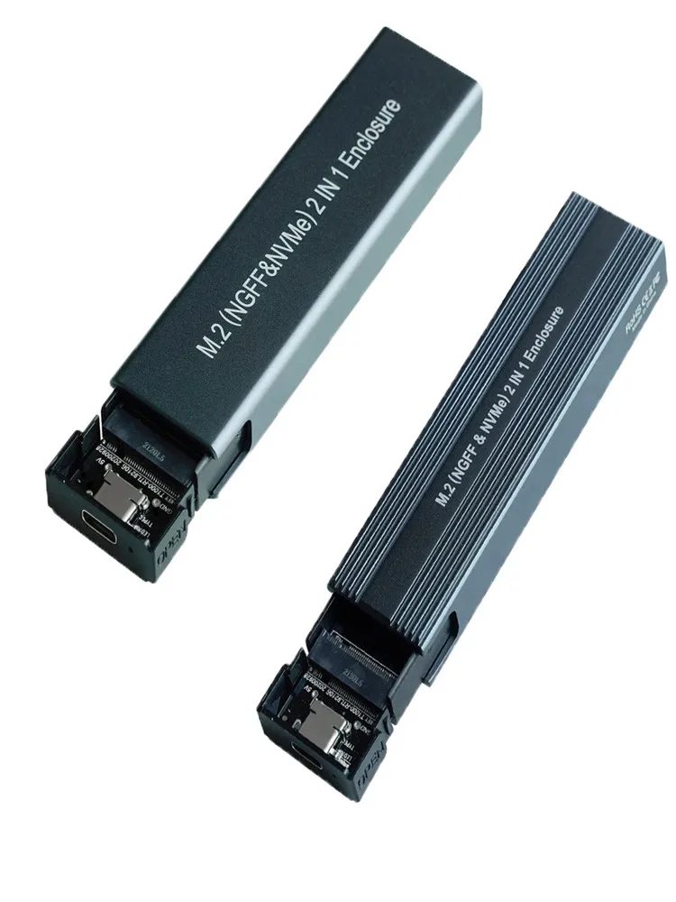 Двойной протокол M.2 NVME PCIe NGFF SATA M2 SSD адаптер к USB 3 1 чехол для 2230 2242 2260 2280 NVMe/SATA RTL9210B -