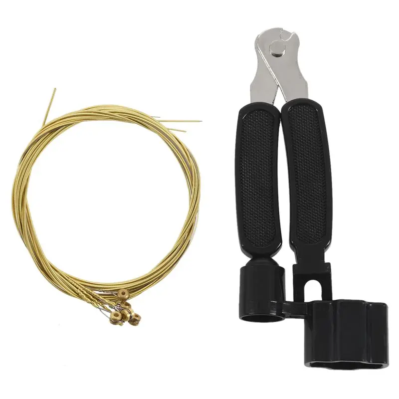 

3 in 1 Guitar String Winder Cutter Bridge Pin Puller with Guitar Strings Set