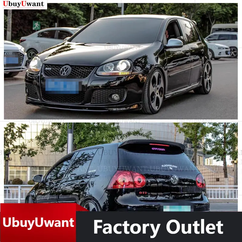

For Volkswagen Golf 5 V MK5 R32 GTI 2006-2009 Spoiler Carbon Fiber/FRP Material Hatchback Roof Rear Wing Body Kit Accessories