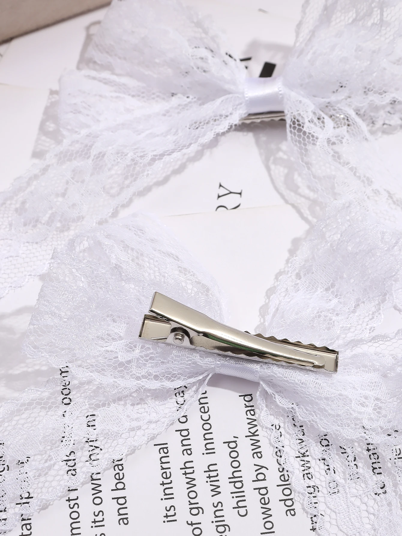 Chaoxian Белая Кружевная Заколка Для Волос С Бантом В Виде Утконоса Головной Убор