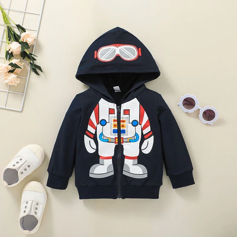 

Cartoon Hoodie Coat For Newborn Baby Boy 3-24 Months Casual Long Sleeve Warm Sweatshirt Winter Outwear Toddler Kids Clothes