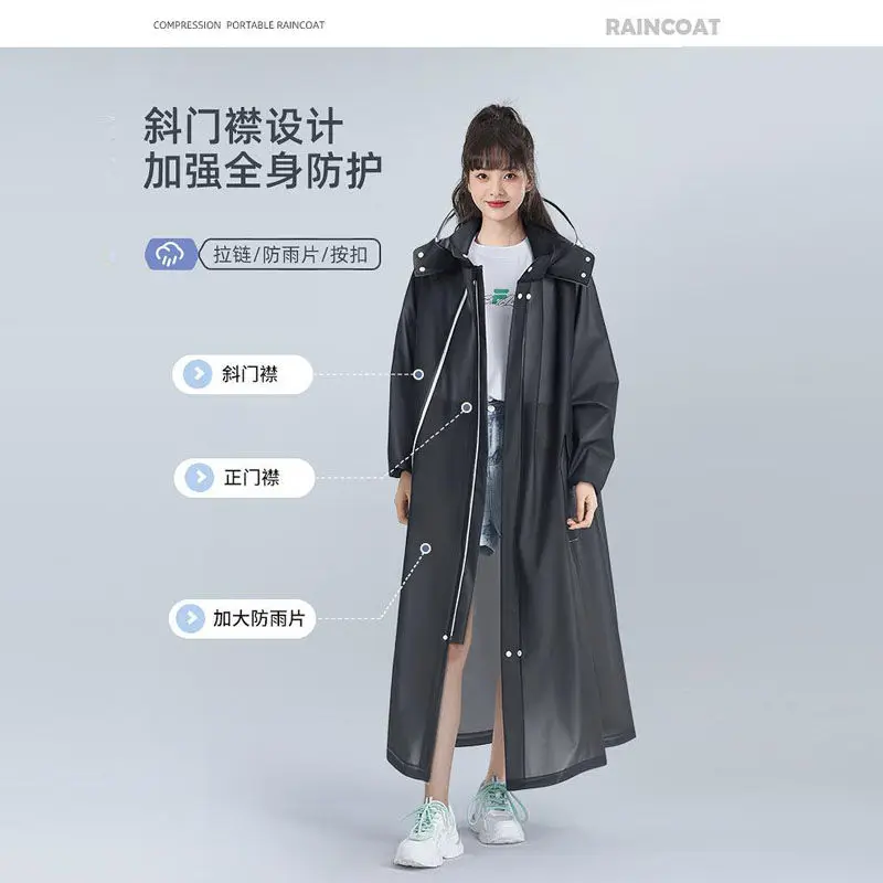 Модный женский прозрачный дождевик из ЭВА для путешествий на открытом воздухе