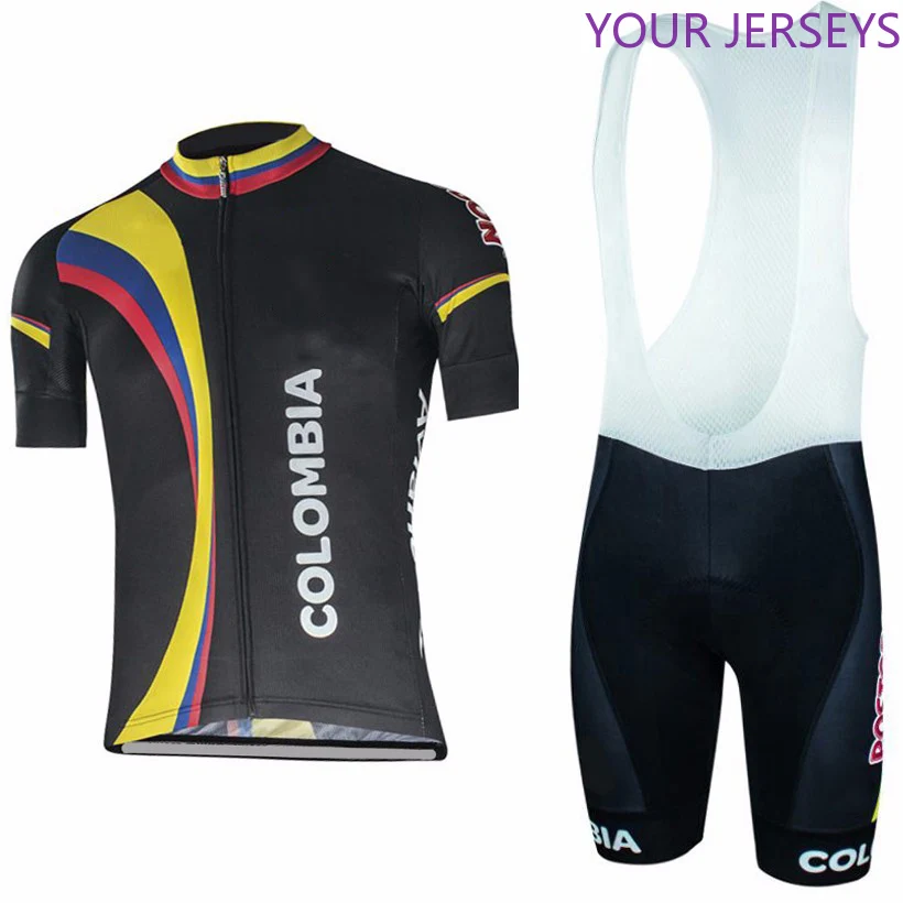

Men Cycling Jersey Set 2020 COLOMBIA Breathable Bicycle Cycling Clothing Mountain Bike Maillot Ropa Ciclismo Bib Shorts Set TEAM