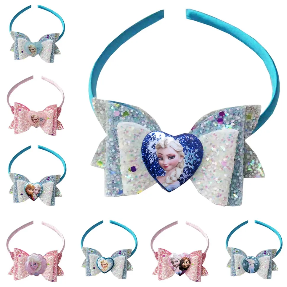 Детский обруч для волос Холодное сердце модный ободок с градиентом блестящим