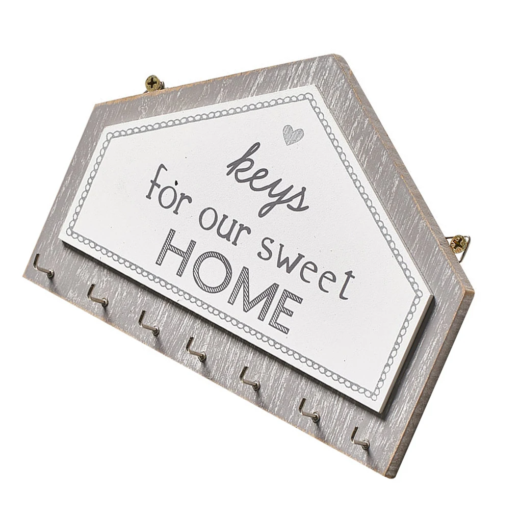 

Wall Hanging Key Hanger Household Rustic Style Decorative Coat Hat Keys Wall Organizer Hook Hanging Hooks Room Ornament