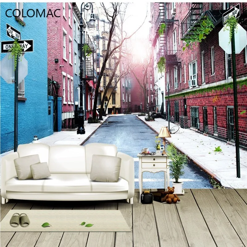 Colomac Custom Photo European Town Country Street Mural Restaurant Cafe Living Room Lounge Wallpaper Dropshipping |
