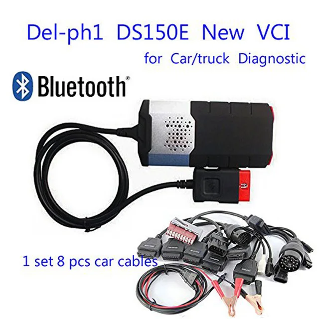 

2022 Obd Scanner Delphi DS150E Bluetooth Obd2 Diagnostic Tool With NEC Relays+8 Pcs Car Cables