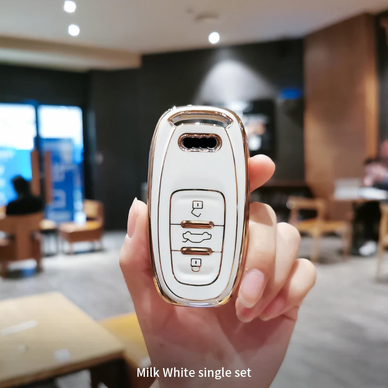 

High Quality TPU Car Remote Smart Key Cover Case Shell For Audi A1 A3 A4 A5 A6 A7 A8 Quattro Q3 Q5 Q7 2009-2015 Car Accessories