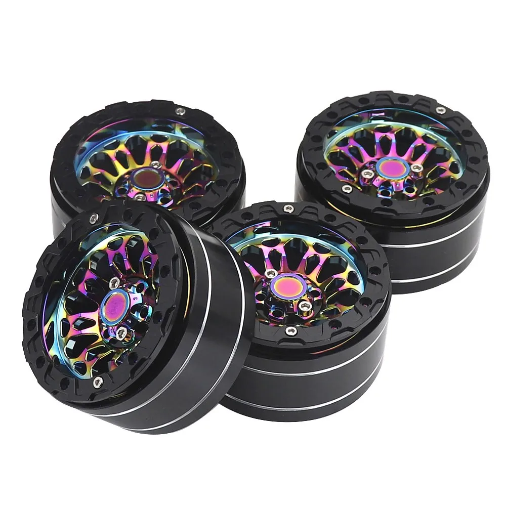 2 4 шт. алюминиевый обод колеса Beadlock для 1/10 RC Crawler SCX10 TRX4 VS4-10 Gen8 Redcat H8H